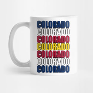 Colorado Typography State Flag Mug